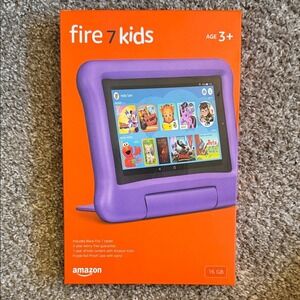 Amazon Fire 7 Kids Tablet 9th Gen 16GB Purple Kid-Proof Case 7 inch Display NEW